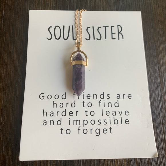 Soul sister Amethyst Necklace Gift - Picture 1 of 2